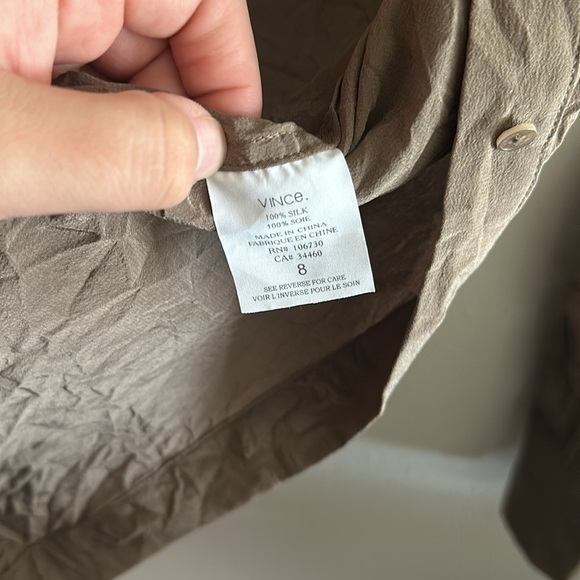 Vince silk long sleeve button up - Picture 4 of 6